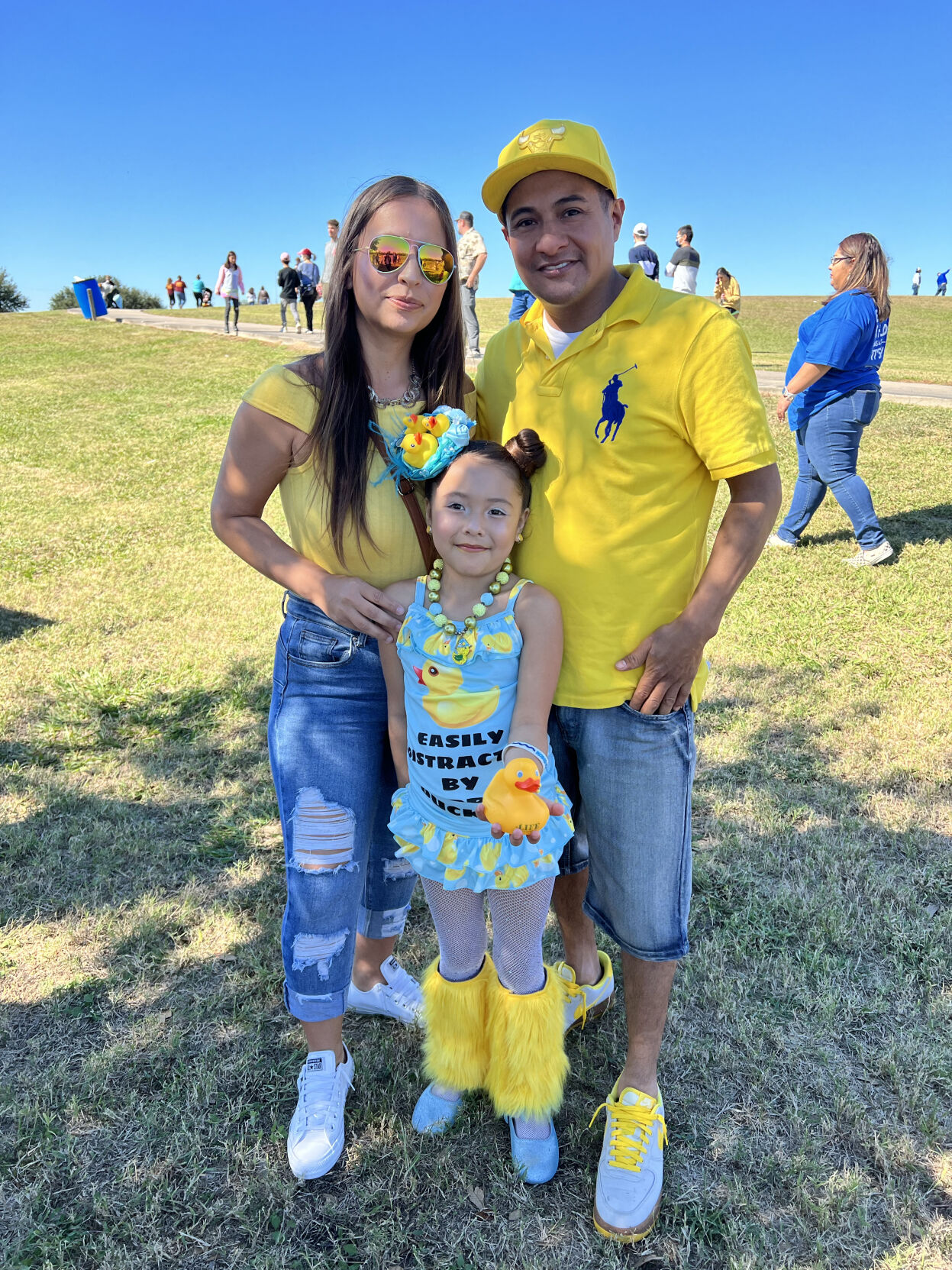 all in yellow